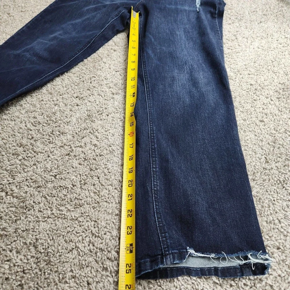 Democracy Absolution Jeans Dark Wash Distressed Stretch Denim Pants Size 10 - Picture 9 of 14